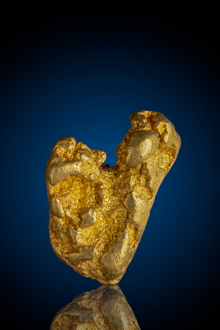 (image for) Rare Unique Natural Gold Nugget - American River, CA - 15.84 grams